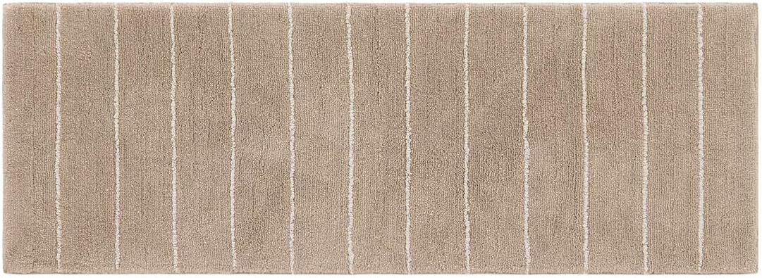 Bath Mat – Plush Cotton Non Slip Luxury Bathroom Rugs Washable – Soft Handmade Absorbent Bath Mat for Bathroom Floor, Vanity, or Tub-Side Use – Darby Biscuit 21X34