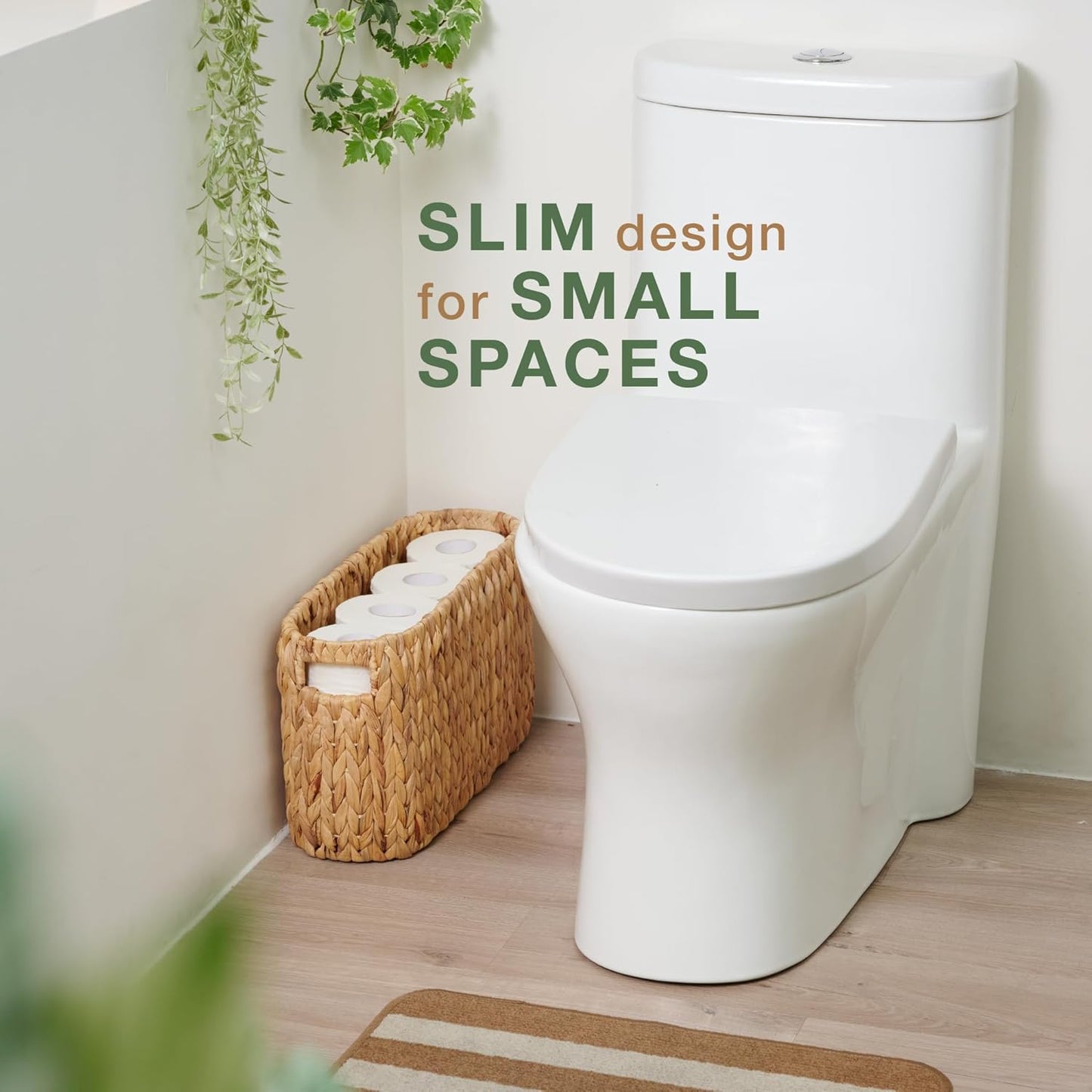 Toilet Paper Storage Basket, Toilet Paper Holder with Storage for up to 8 Rolls, Coastal Bathroom Decor, Rattan Bathroom Accessories