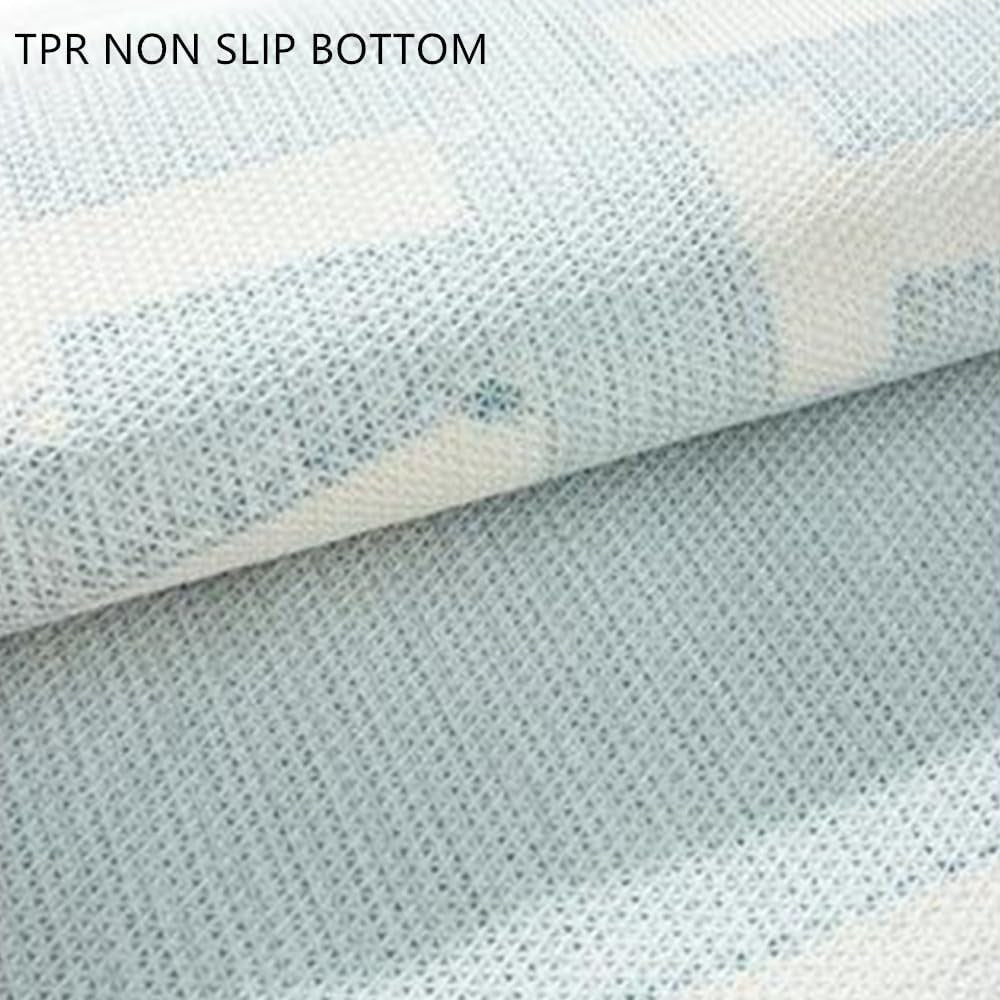 Green Beige Bath Rugs for Bathroom, Take It off Bath Mats Non Slip Water Absorbent Bathtub Shower Toilet Floor Mat, Cozy Microfiber Fluffy Bathroom Mats Decor Machine Washable 20X31.5 Inch