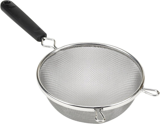 Everyday 6" Mesh Strainer with Stainless Steel Mesh and Frame, Fine Mesh Sifter, Kitchen Strainer for Rice, Metal Sieve, Colander