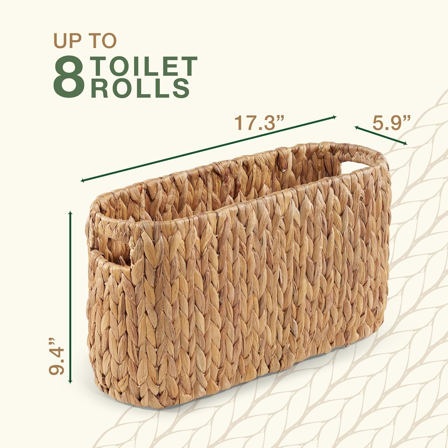 Toilet Paper Storage Basket, Toilet Paper Holder with Storage for up to 8 Rolls, Coastal Bathroom Decor, Rattan Bathroom Accessories