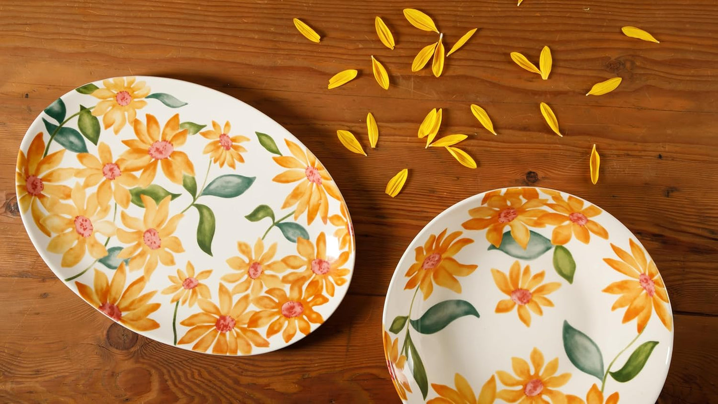 Handpainted Stoneware Collection – Posy Blossom Design