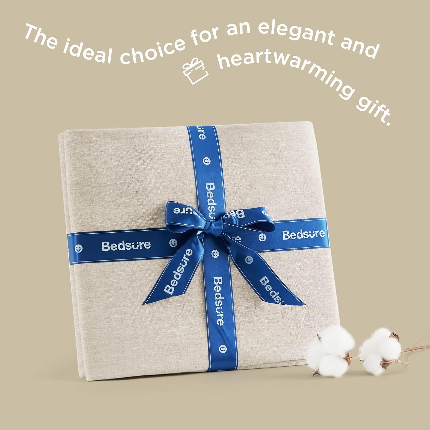 Linen Sheets - Queen Size Bed, Blend from Linen Cotton ets, Breathable Cotton ets, Gifts for All Seasons, 4 Pieces, Linen