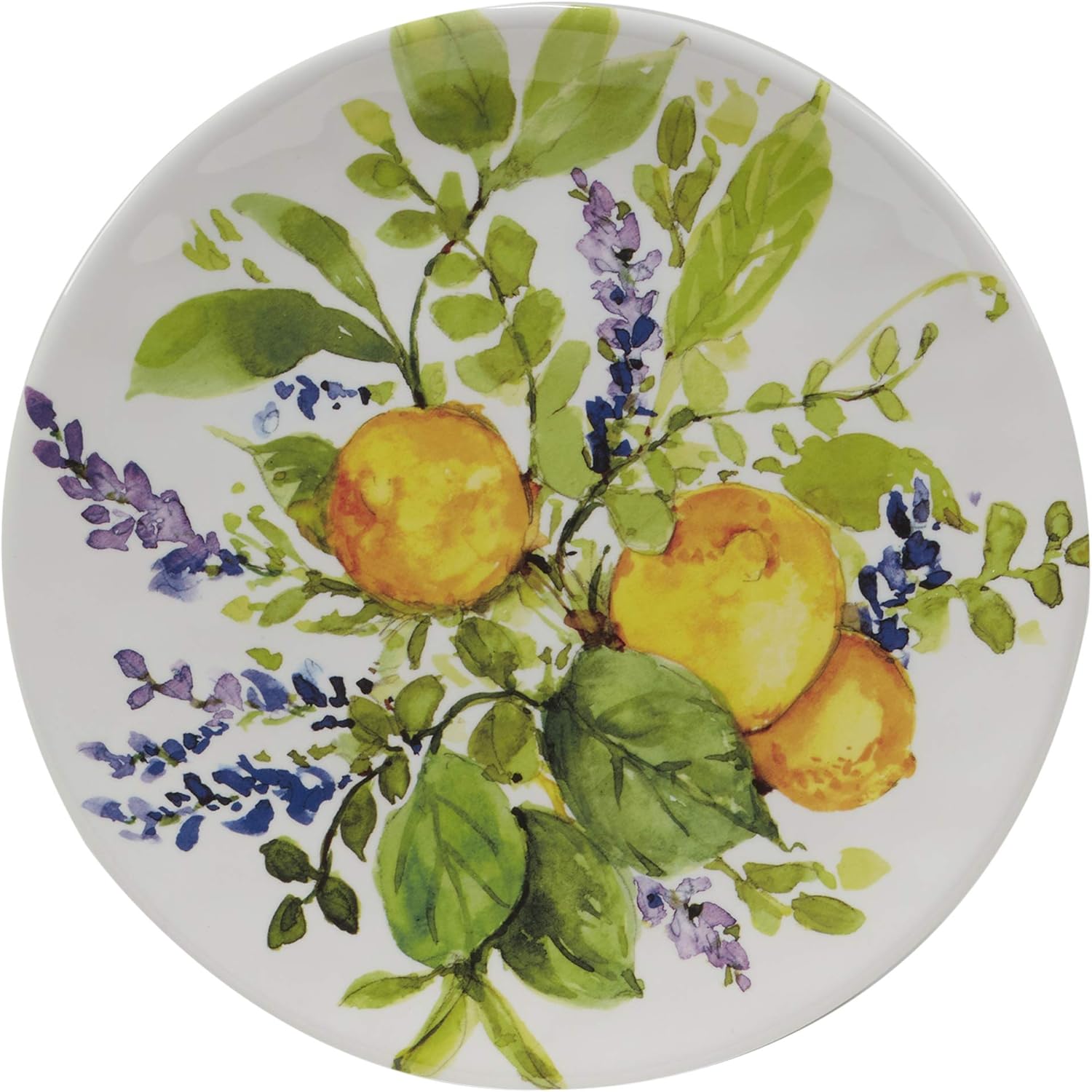 Lemon Zest 12-Piece Melamine Dinnerware Set, Service for 4 – Unbreakable Outdoor Plates & Bowls for Patio Dining, Summer Bbqs, Poolside Meals, Picnics, Everyday Family Use & Entertaining