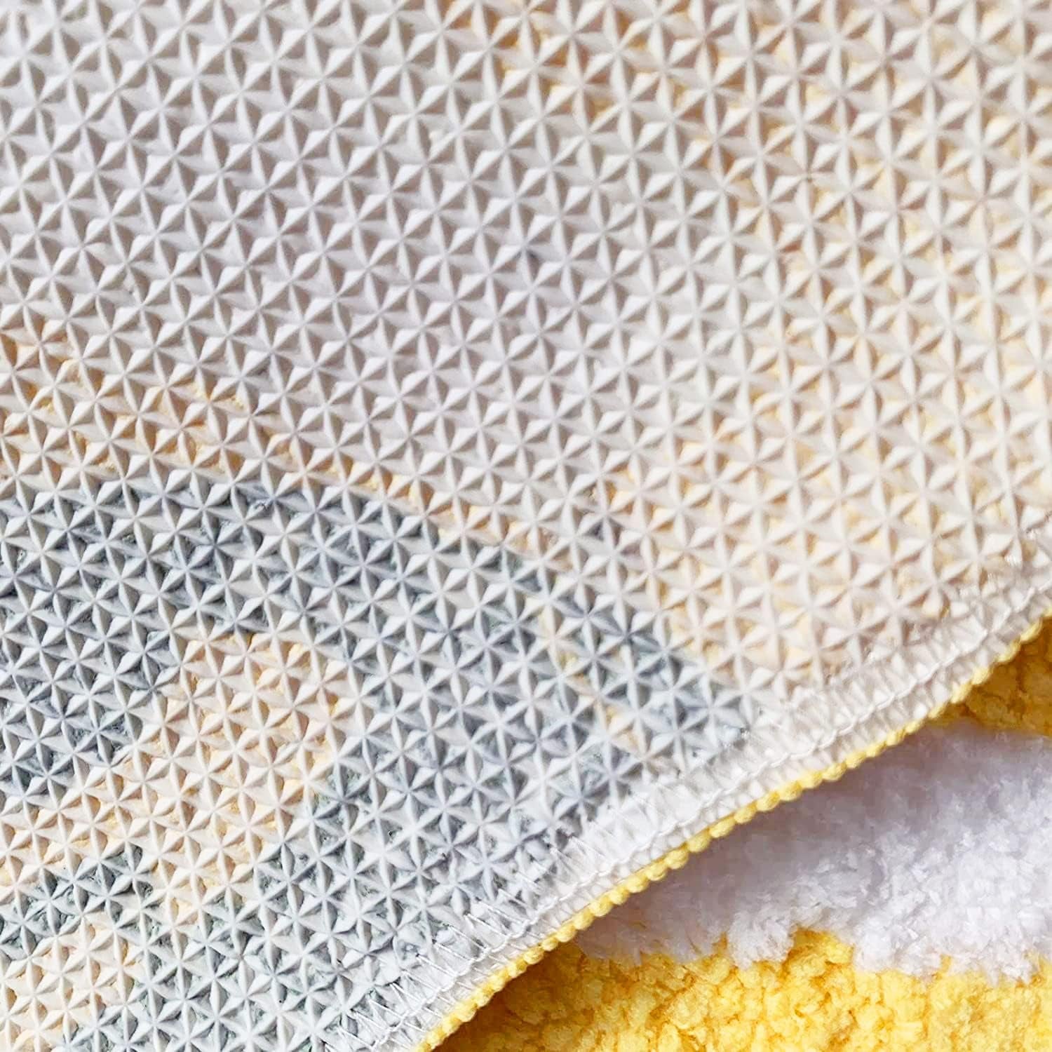 Soft Yellow Lemon Bath Rug for Kids Non Slip Absorbent Bath Mat Washable Shaggy Kids Bedroom Decor Bathroom Door Mat 31.5''X19.7''