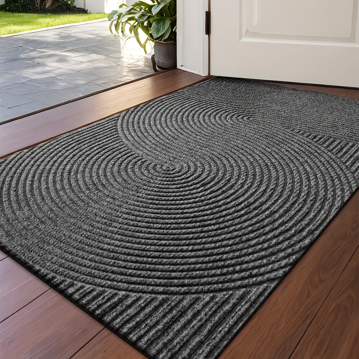 Minimalist Rectangular Door Mat – Durable Polyester, Elegant Design