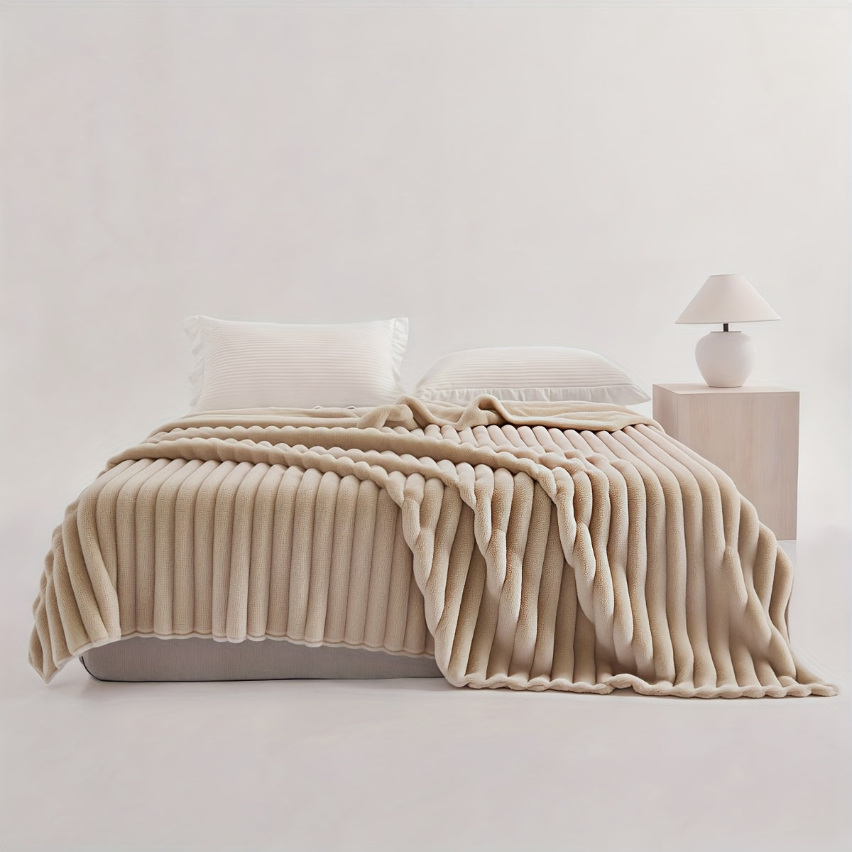 Striped Jacquard All-Season Polyester Blanket – Contemporary Design
