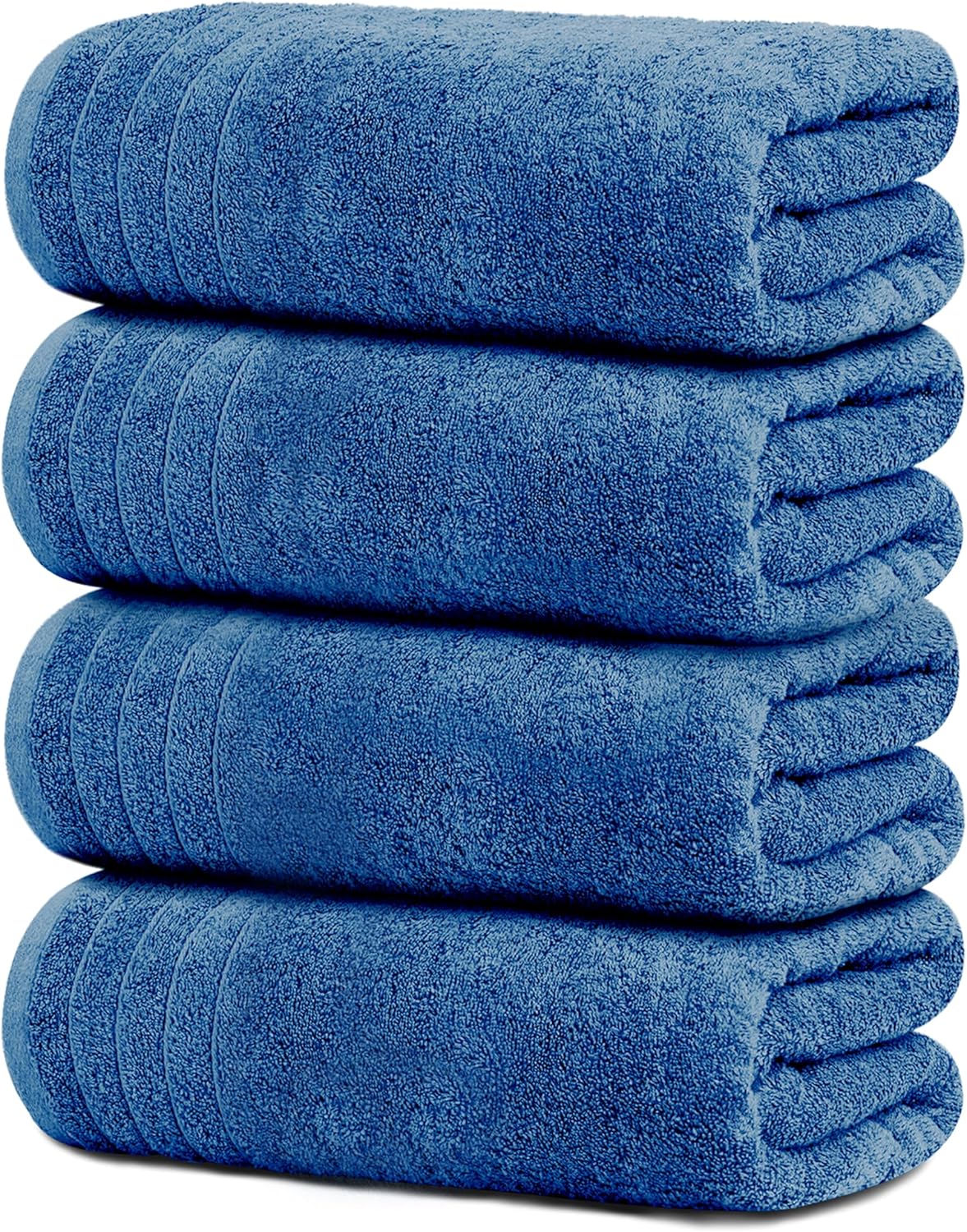 Pack of 4 Extra Large Bath Towels 30 X 60 Inches, 100% Cotton, Larger & Lighter Weight, Quicker to Dry, Super Soft and Absorbent, Perfect for Bathroom, Dark Grey