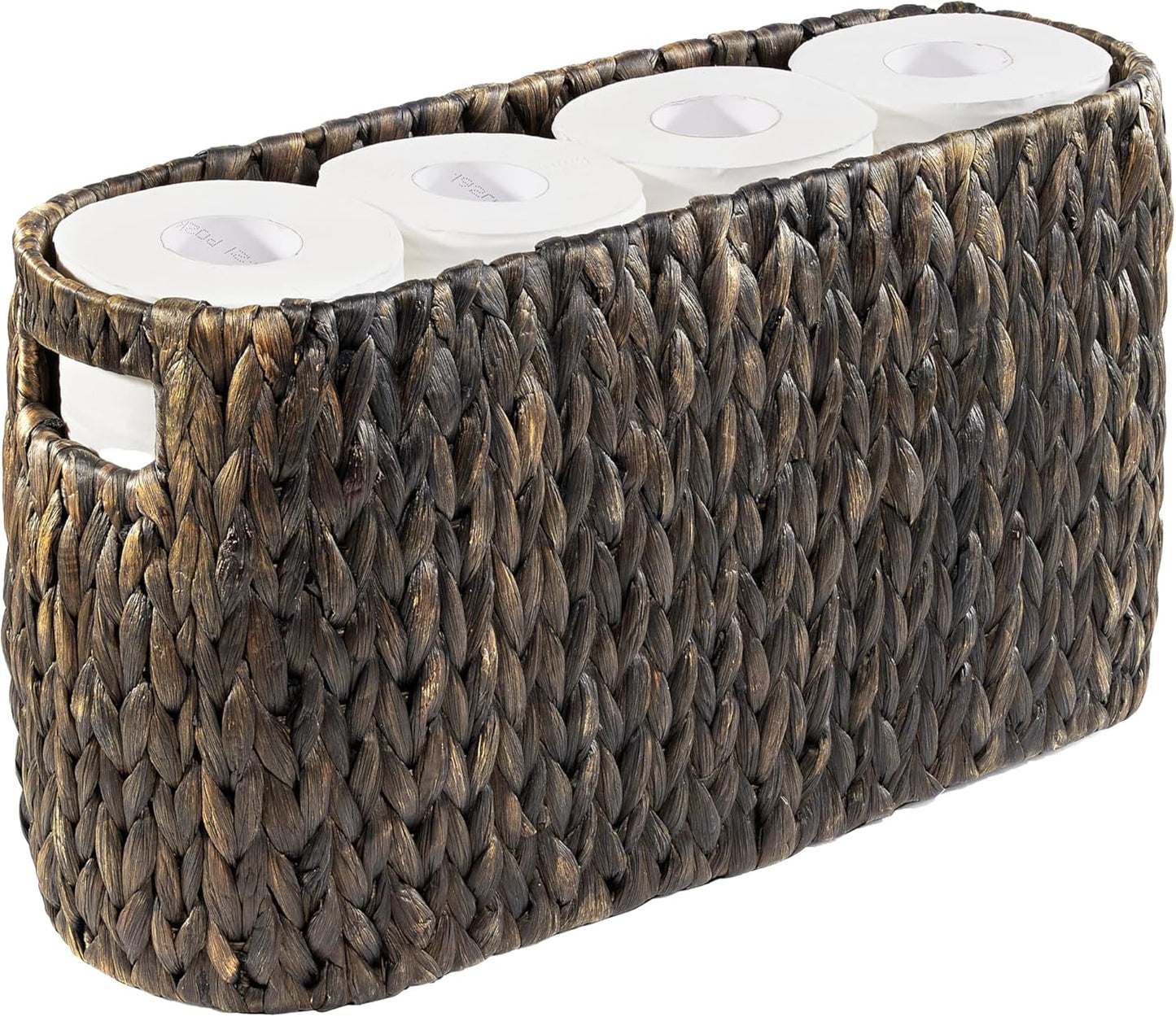 Toilet Paper Storage Basket, Toilet Paper Holder with Storage for up to 8 Rolls, Coastal Bathroom Decor, Rattan Bathroom Accessories