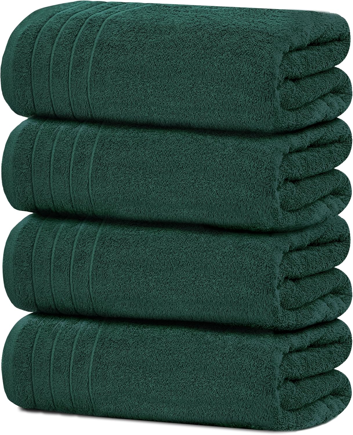 Pack of 4 Extra Large Bath Towels 30 X 60 Inches, 100% Cotton, Larger & Lighter Weight, Quicker to Dry, Super Soft and Absorbent, Perfect for Bathroom, Dark Grey