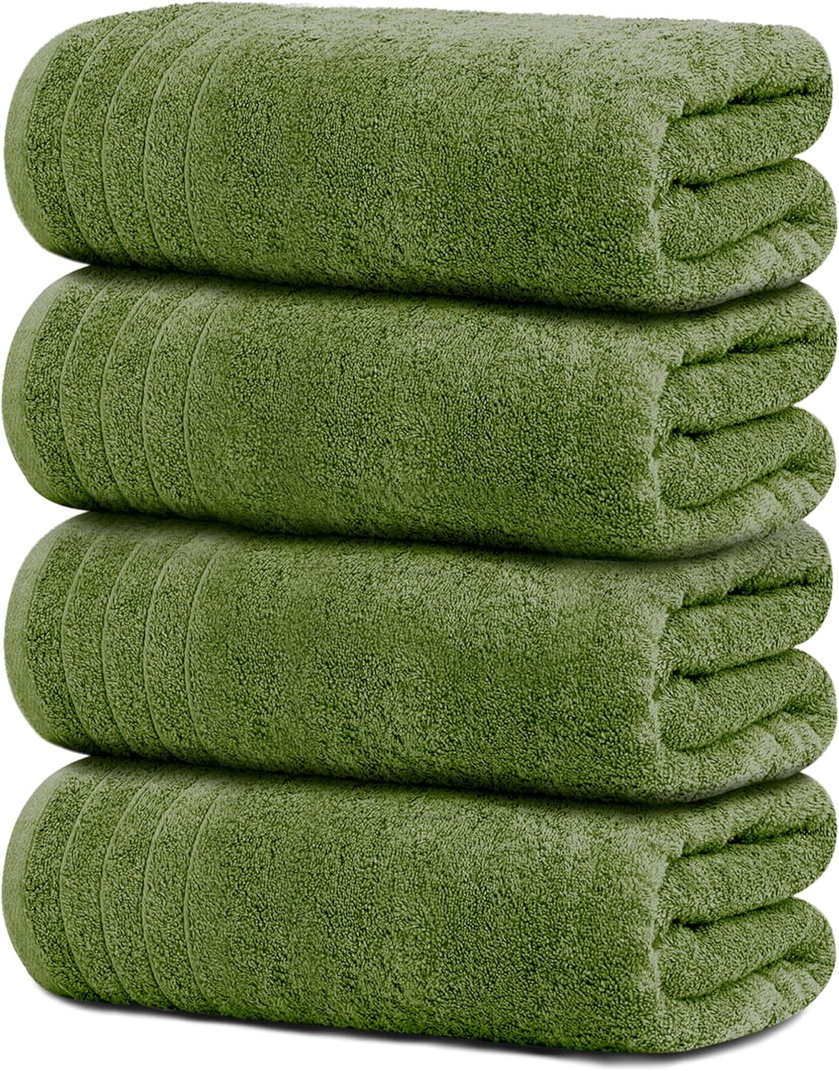 Pack of 4 Extra Large Bath Towels 30 X 60 Inches, 100% Cotton, Larger & Lighter Weight, Quicker to Dry, Super Soft and Absorbent, Perfect for Bathroom, Dark Grey