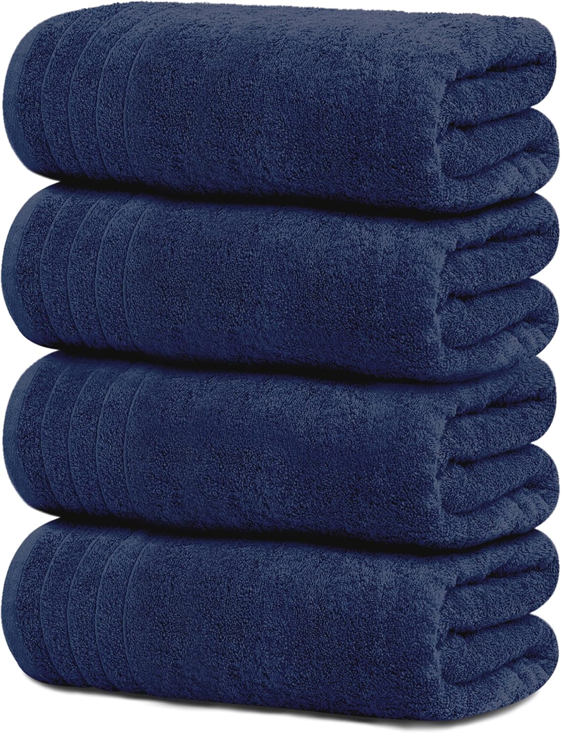 Pack of 4 Extra Large Bath Towels 30 X 60 Inches, 100% Cotton, Larger & Lighter Weight, Quicker to Dry, Super Soft and Absorbent, Perfect for Bathroom, Dark Grey
