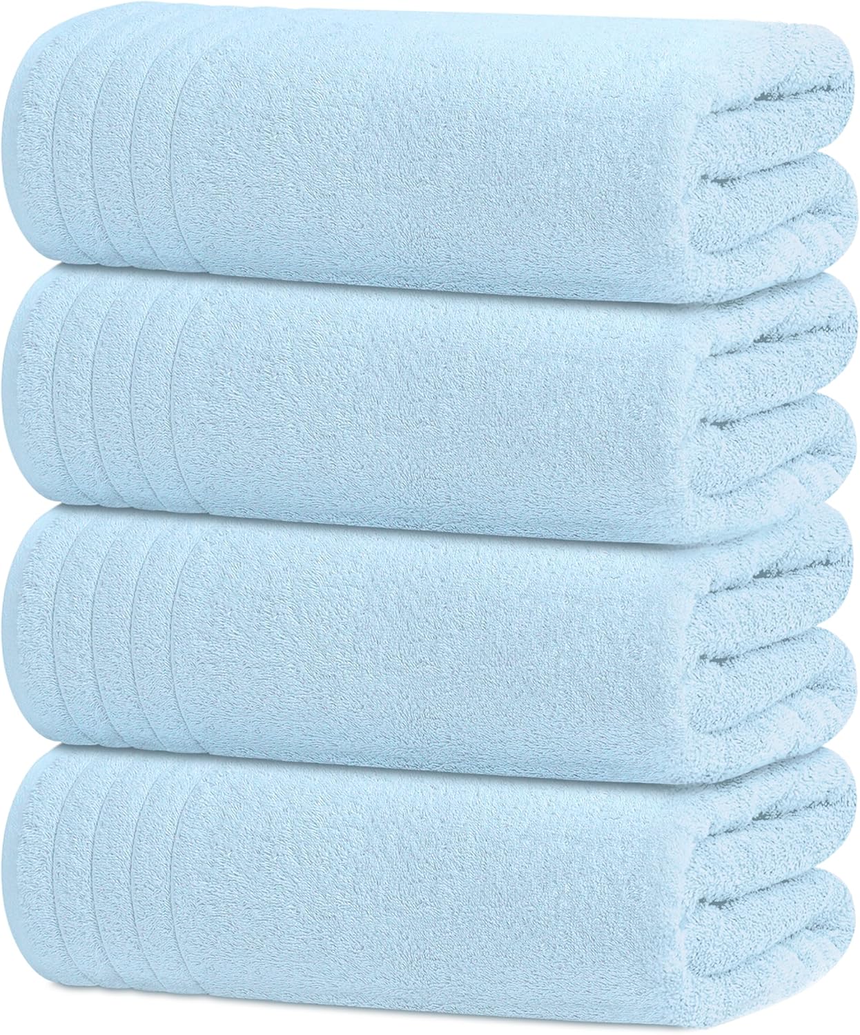 Pack of 4 Extra Large Bath Towels 30 X 60 Inches, 100% Cotton, Larger & Lighter Weight, Quicker to Dry, Super Soft and Absorbent, Perfect for Bathroom, Dark Grey