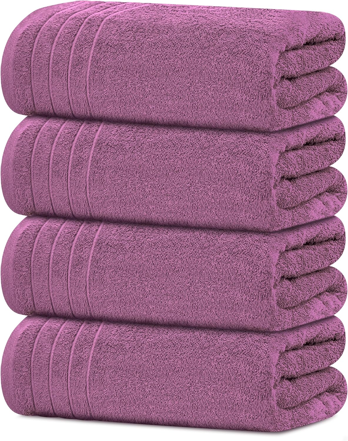 Pack of 4 Extra Large Bath Towels 30 X 60 Inches, 100% Cotton, Larger & Lighter Weight, Quicker to Dry, Super Soft and Absorbent, Perfect for Bathroom, Dark Grey