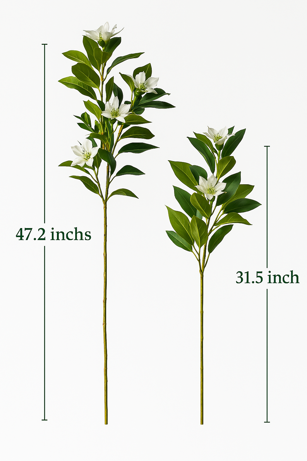 Artificial Ficus Tree – 31.5" to 47.2" Tall Tropical Fake Plant