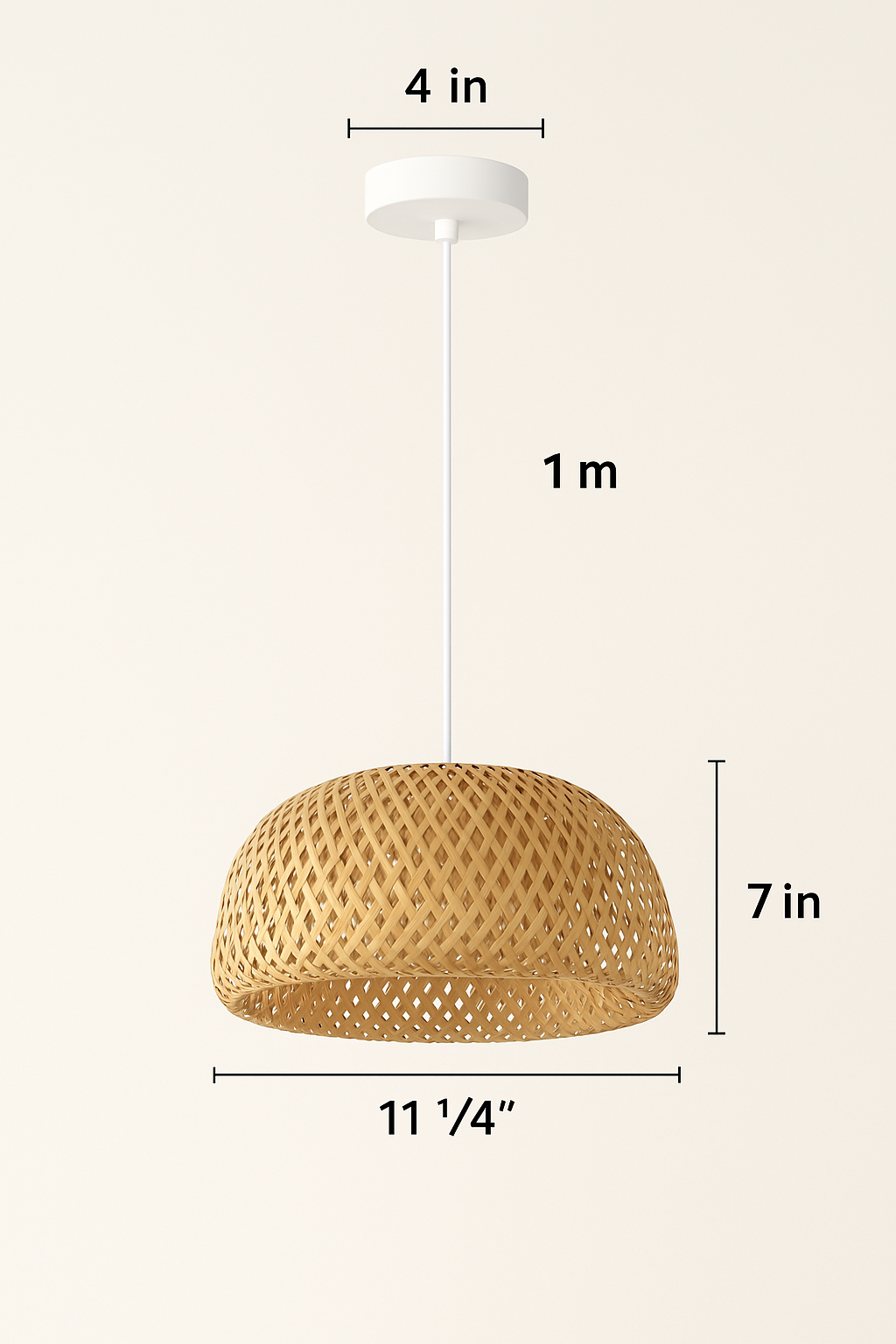 Handwoven Bamboo Pendant Light – Hanging Lamp