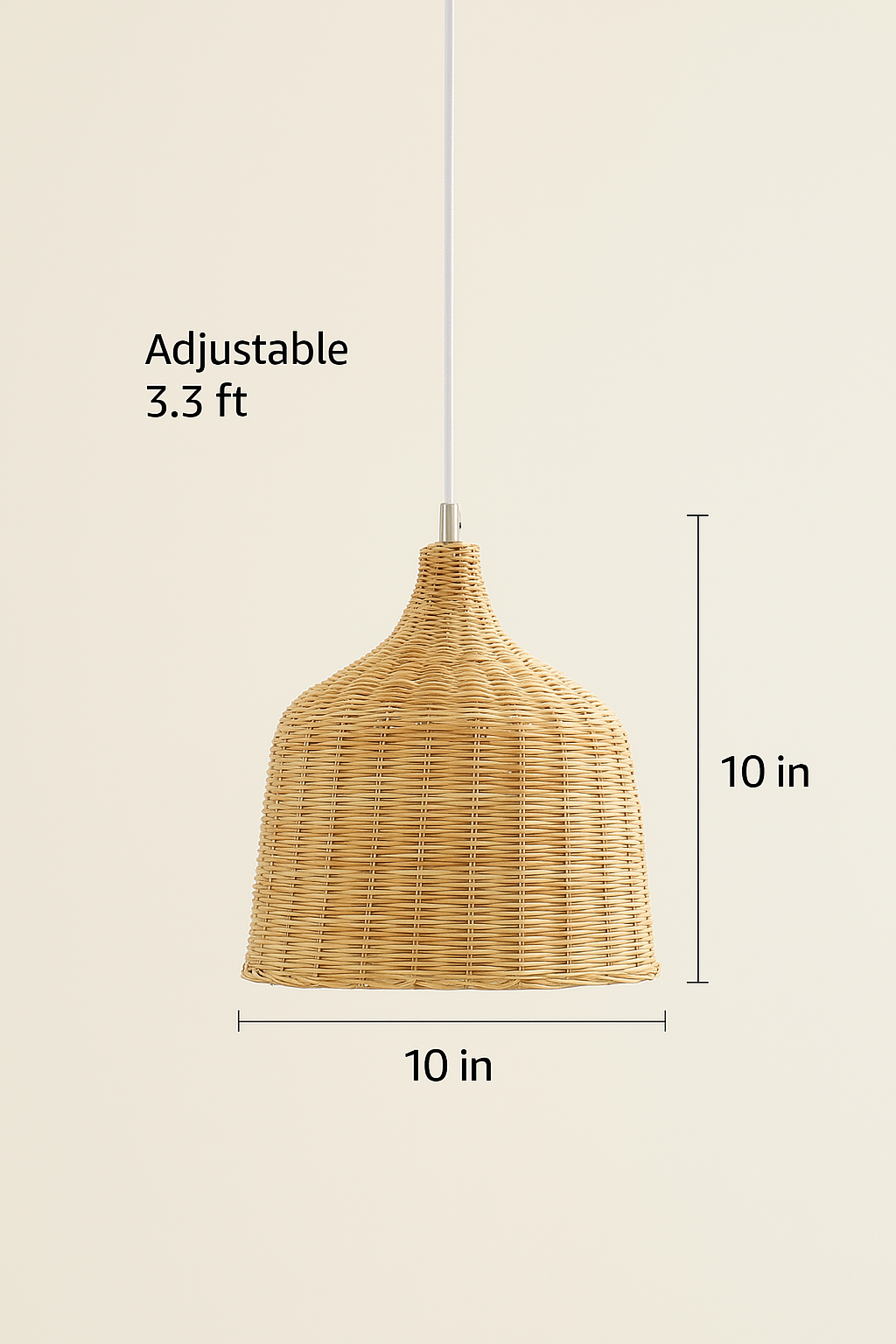 Handwoven Bamboo Pendant Light – Hanging Lamp