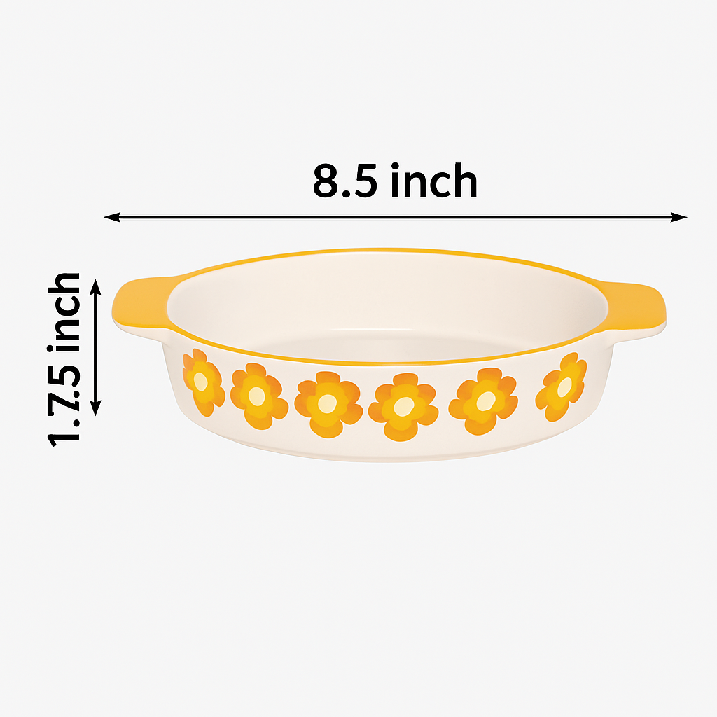 Ceramic Bakeware Pan with Handle