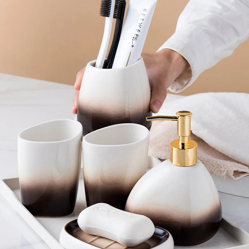 Ceramic Bathroom Accessories Set