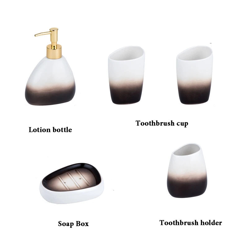 Ceramic Bathroom Accessories Set