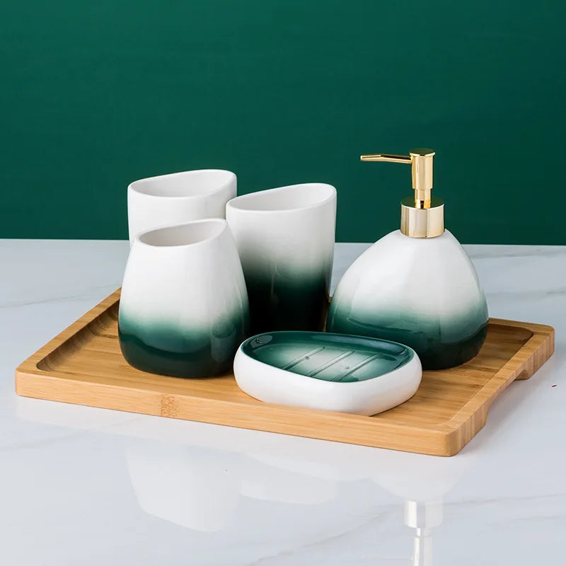 Ceramic Bathroom Accessories Set