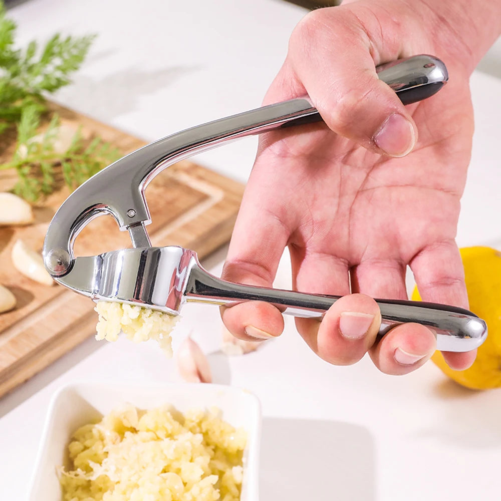 Stainless Steel Garlic Press – Heavy-Duty Zinc Alloy