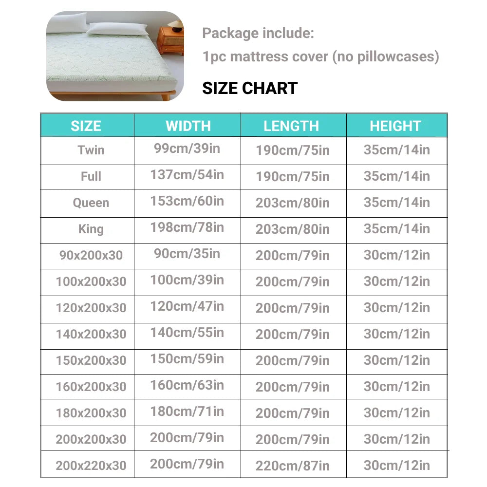 Waterproof Bamboo Mattress Protector – Soft, Breathable &amp; Cooling