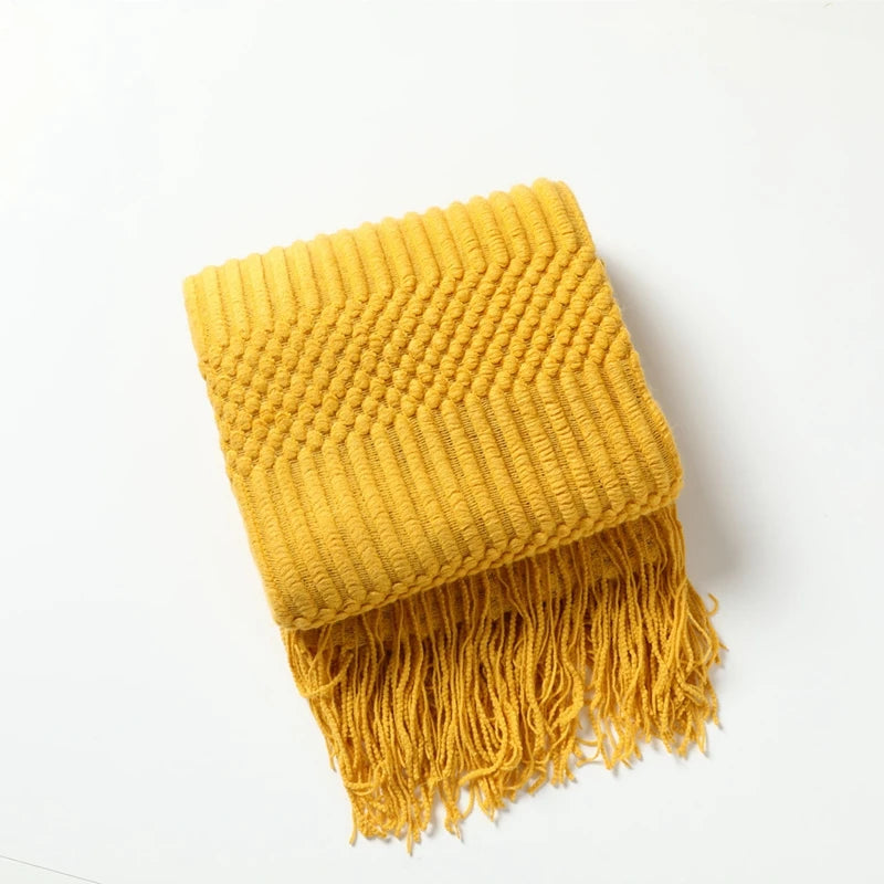 Cozy Knit Throw Blanket – Soft, Lightweight &amp; Travel-Friendly
