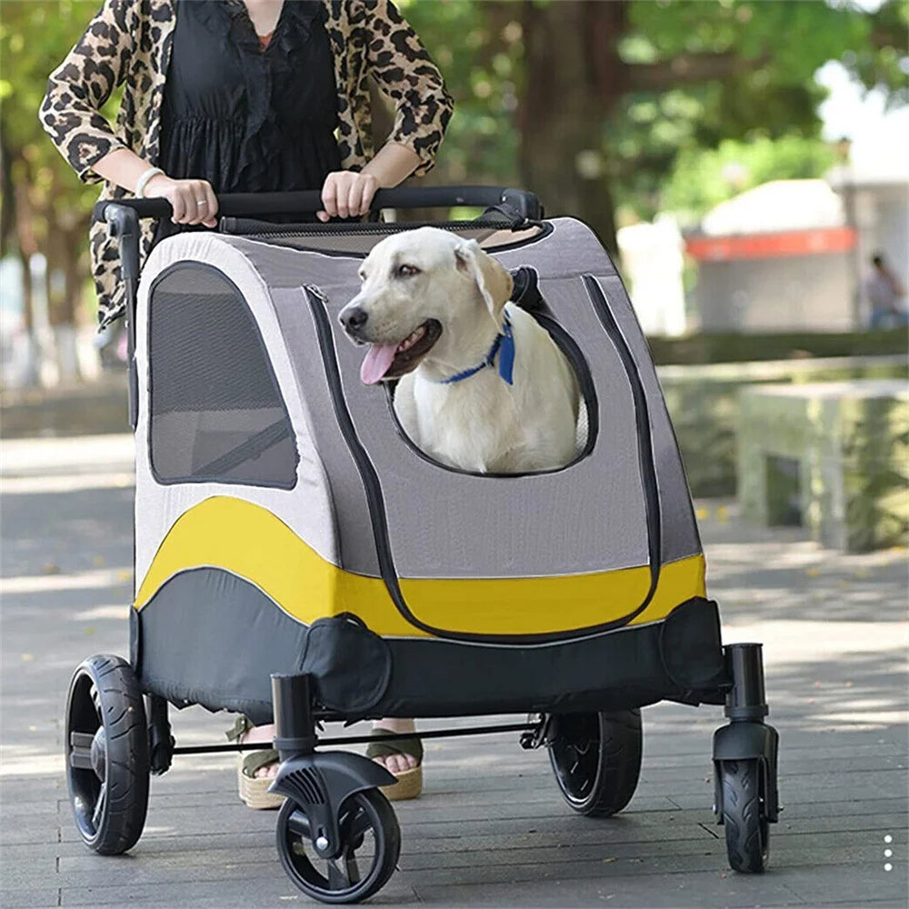 Foldable Large Pet Stroller for Medium and Large Dogs