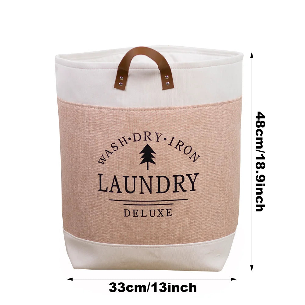 Collapsible Laundry Hamper with Aluminum Handle – Large Capacity Clothes Basket