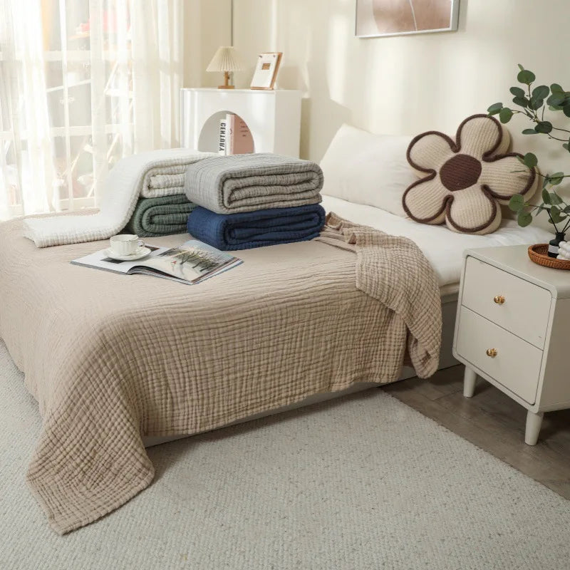 6-Layer Muslin Cotton Baby Blanket – Soft, Breathable &amp; Lightweight