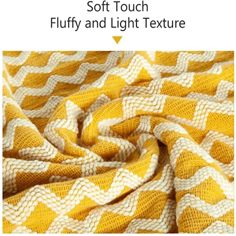 Cozy Knit Throw Blanket – Soft, Lightweight &amp; Travel-Friendly