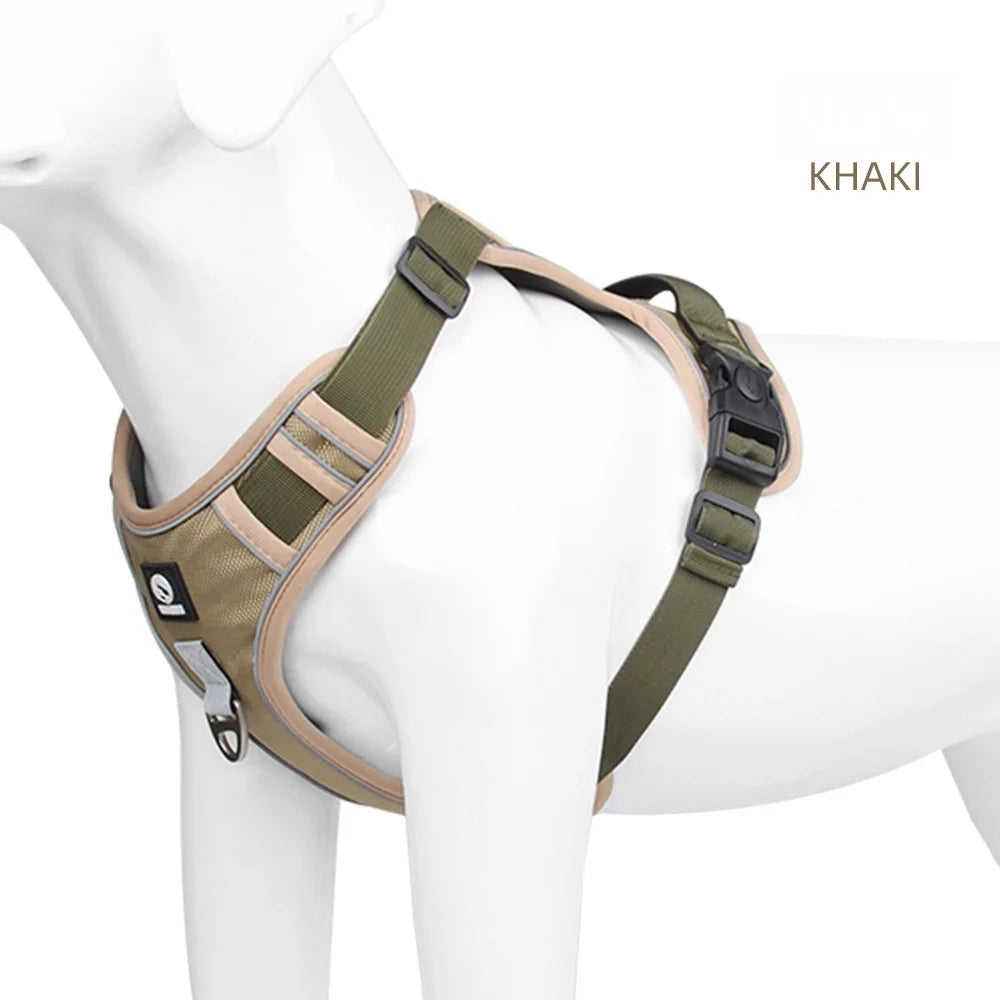 Anti-Pull Reflective Dog Harness – Adjustable, Chew-Proof, Durable for Large Dogs