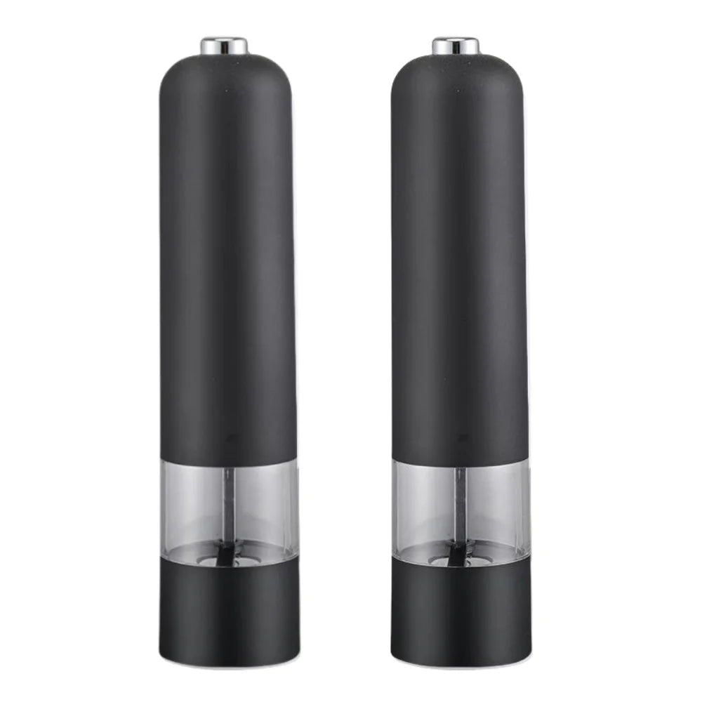 Electric Salt & Pepper Grinder Set – Stainless Steel, Adjustable Mills with Light