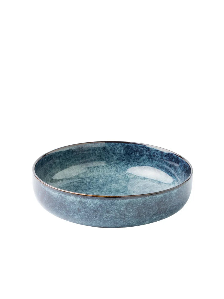 7.3-Inch Retro Porcelain Bowl – Handcrafted Glazed Design