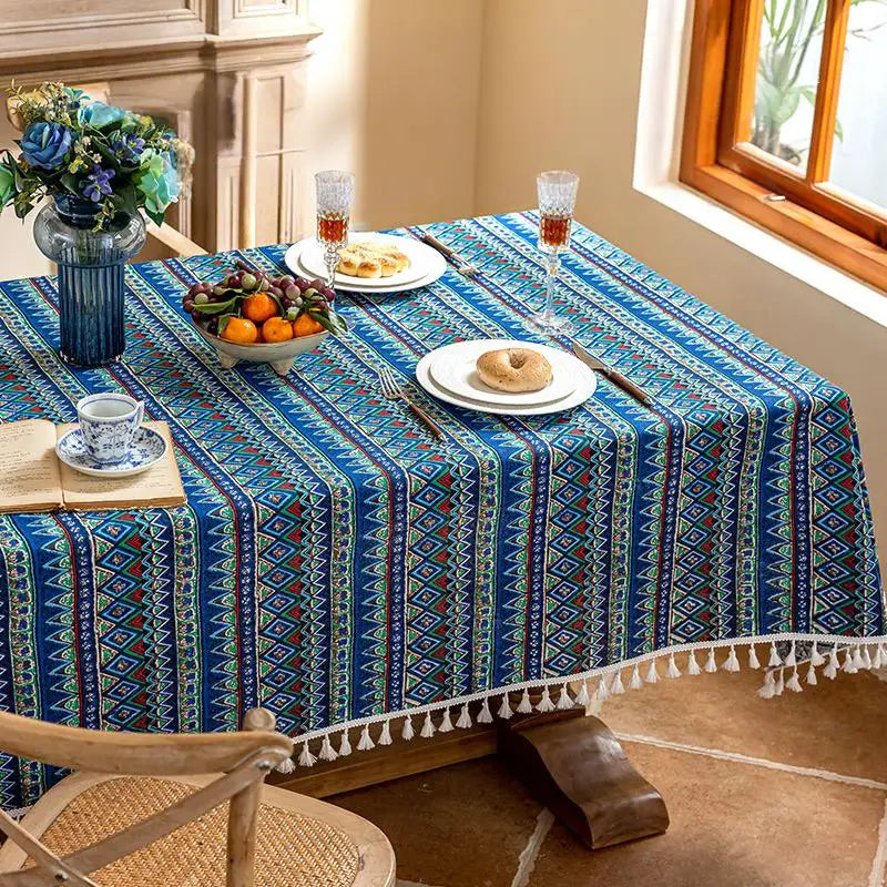 Thanksgiving-Inspired Pastoral Tablecloth – Oilproof &amp; Decorative