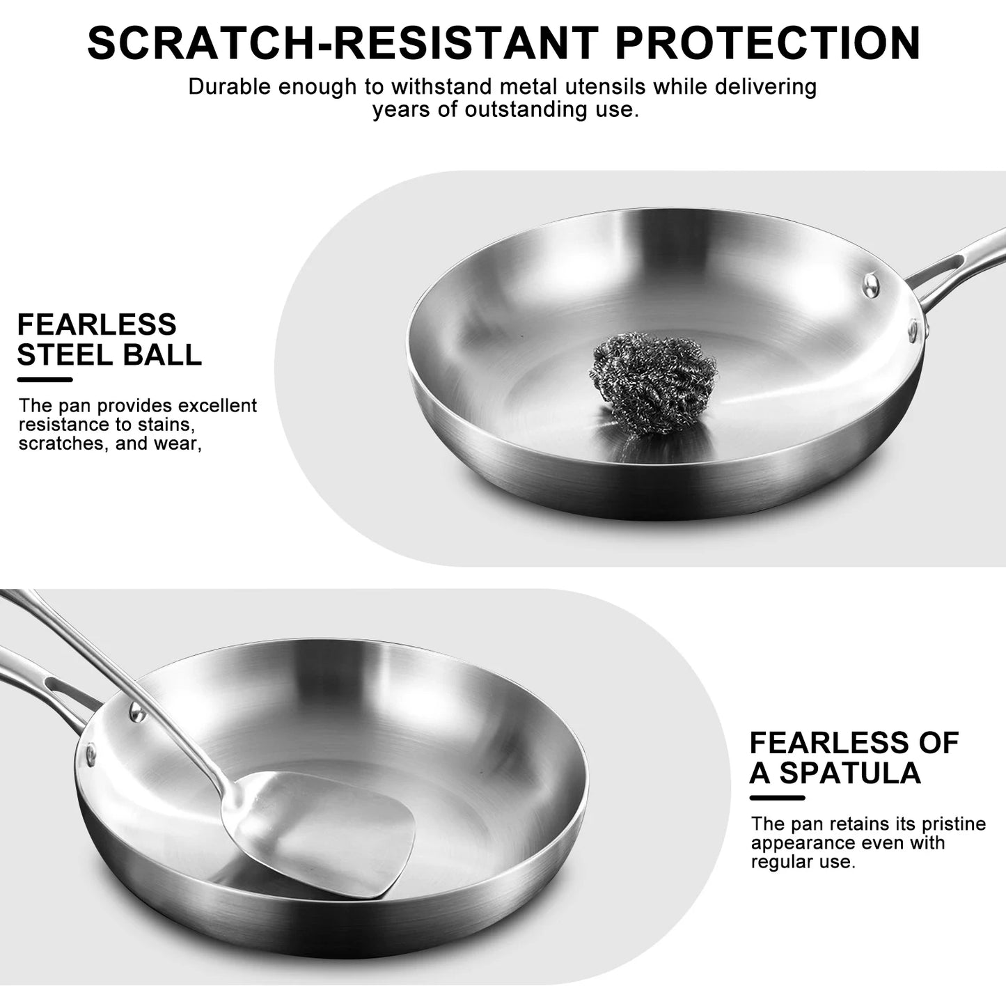 304 Stainless Steel Non-Stick Frying Pan – For Gas &amp; Induction Cookers