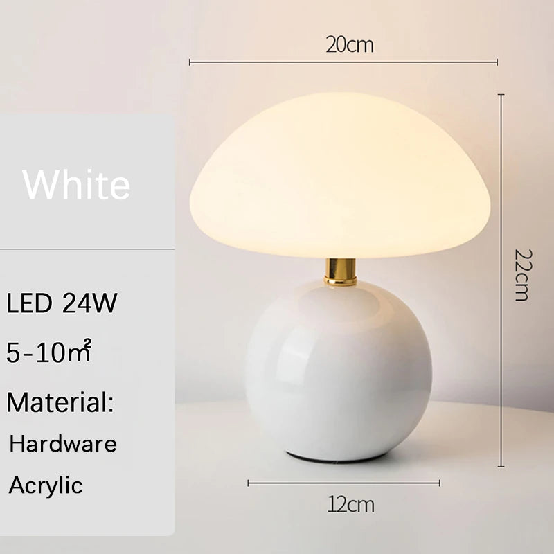 Multi-Color Iron Table Lamp with LED Light – Modern Bedroom Lighting