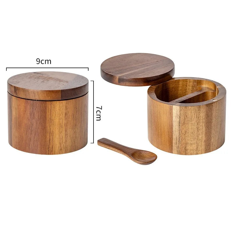 Ceramic Seasoning Storage Pot with Spoon