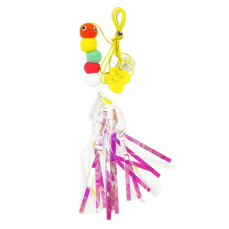 Interactive Hanging Feather Cat Toy – Elastic Rope Play Kit