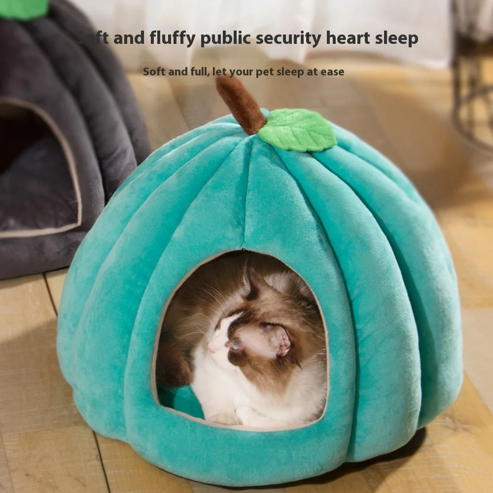 Plush Cat Bed – Cozy House for Cats