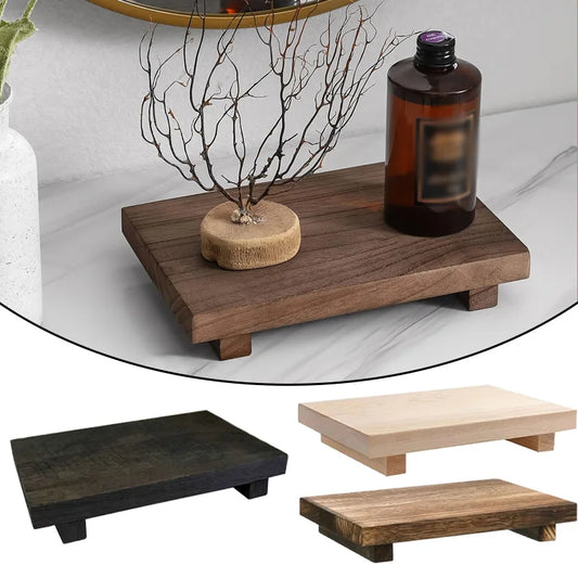 Rustic Hanging Wooden Shelf – 9" x 5.9" Boho Decor Tray