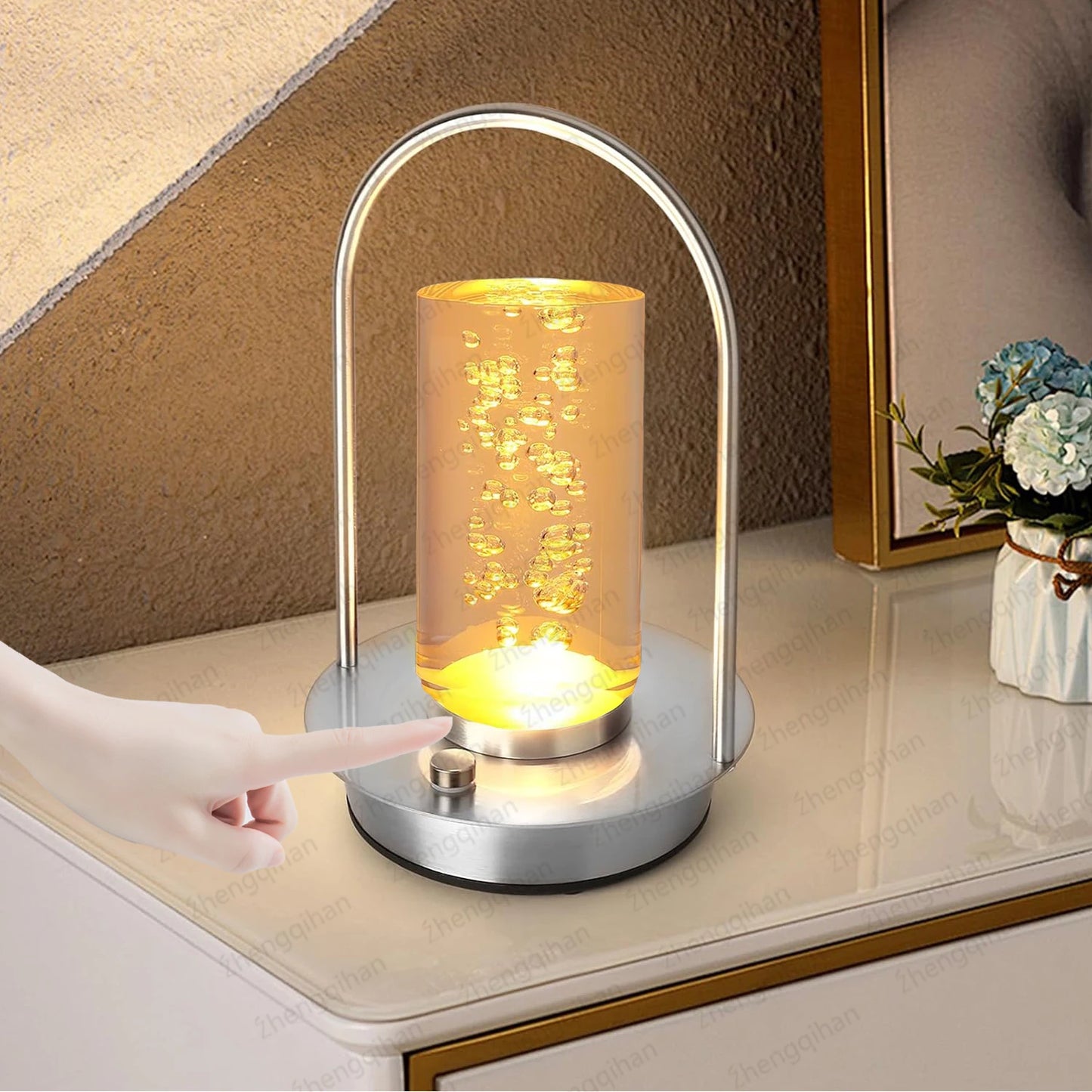 LED Touch Table Lamp – Rechargeable Wireless Night Light