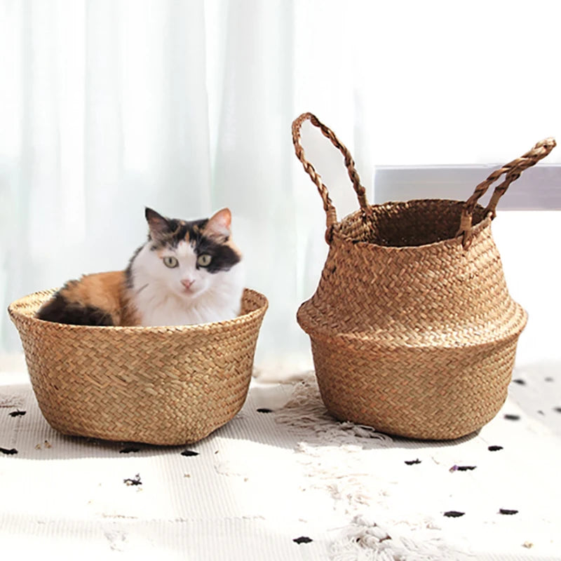 Handmade Wicker Wall Flower Basket