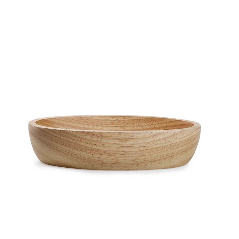 Solid Wood Boat-Shaped Bowl – Natural &amp; Minimalist Design