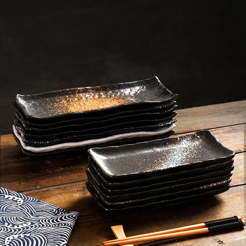 Rectangular Porcelain Underglaze Plate