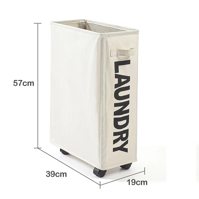 Foldable Laundry Basket with Wheels – Oxford Fabric