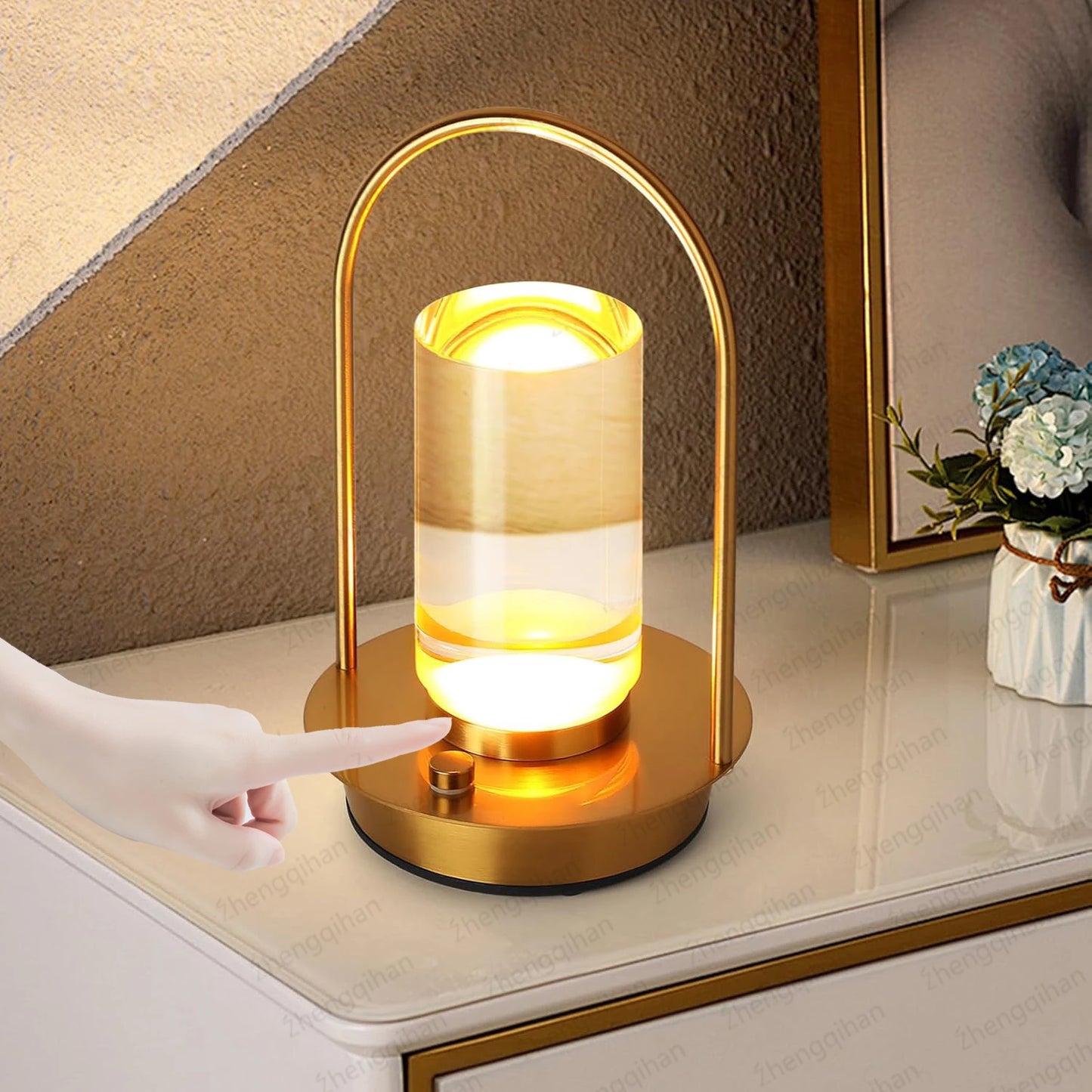 LED Touch Table Lamp – Rechargeable Wireless Night Light