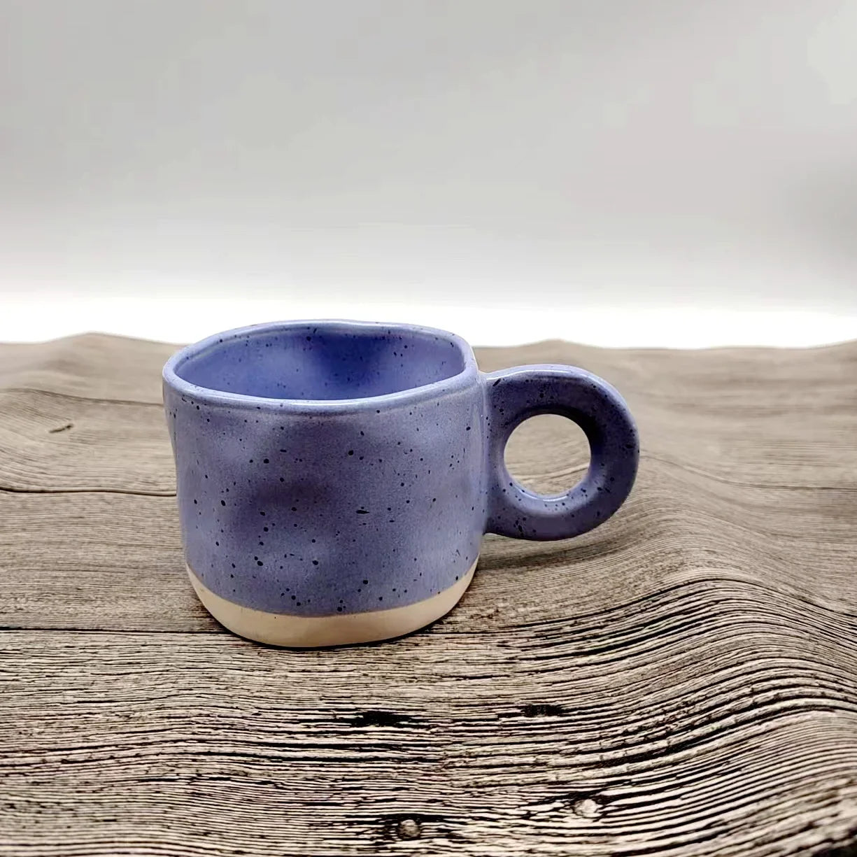 Porcelain Ink-Splash Coffee Mug – Handcrafted Look