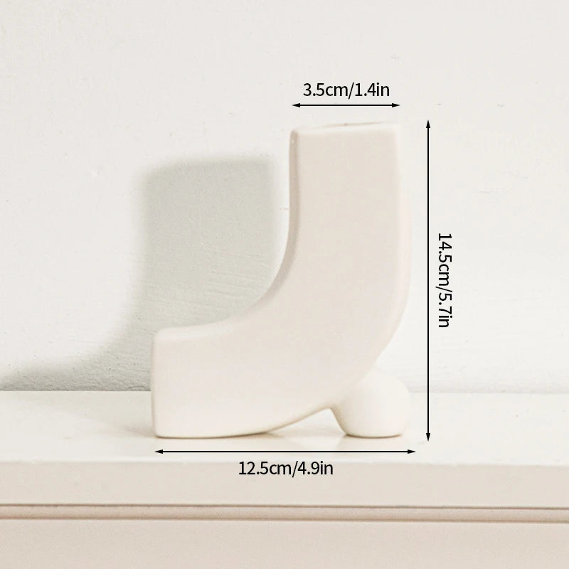 Minimalist Ceramic Vase – Frosted Nordic Style for Home Decor